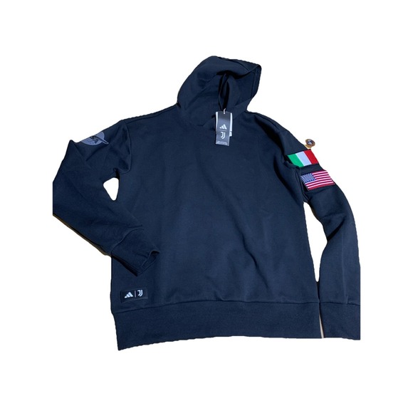 Adidas Juventus x NASA Double Knit Hoodie JE3129 Black (Men's Small) S - Picture 1 of 7